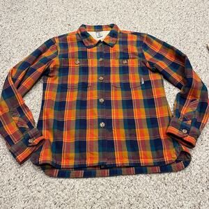 Stio Hutkeeper Flannel Shirt Women's Sz S Plaid Outdoor Gorpcore Heavyweight